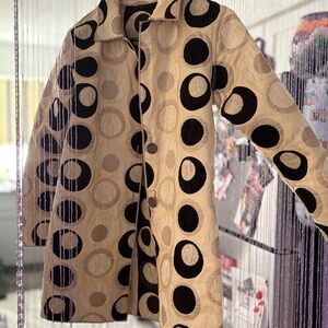 Textured reversible unique 70’s coat